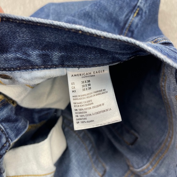American Eagle Mens 30x30 Jeans Straight Leg Medium Wash Denim - Picture 7 of 7